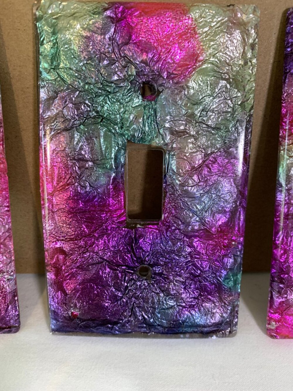 Handmade Multicolored Light/Plug Switch Covers-#1 - Picture 3 of 5